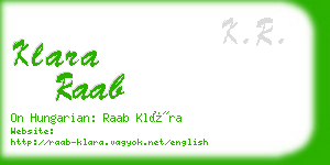 klara raab business card